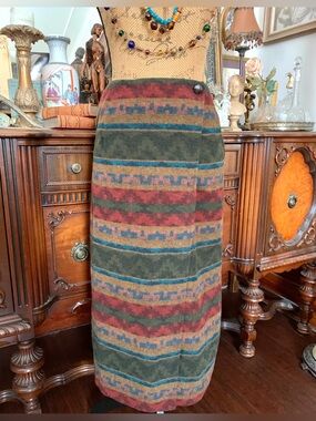 Vintage 90's Southwestern Native-inspired Boho RL-VIBES Boho Hippie Wrap Skirt